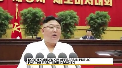 North Korea’s Kim Appears in Public for First Time in Month