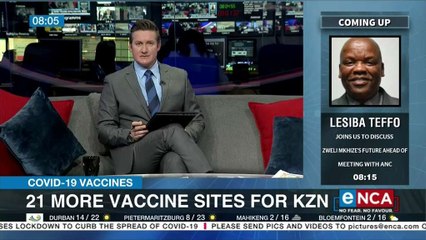 21 more vaccine sites for KZN