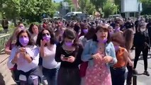 Ankara'da kadınların İstanbul Sözleşmesi protestosuna polis müdahalesi; çok sayıda gözaltı