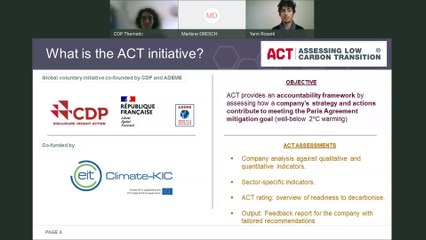 ACT – Assessing low-Carbon Transition: launch of the Chemicals methodology public consultation and road test with companies