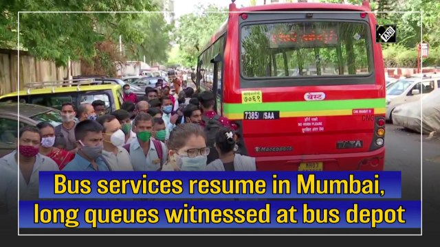 Bus services resume in Mumbai, long queues witnessed at bus depot