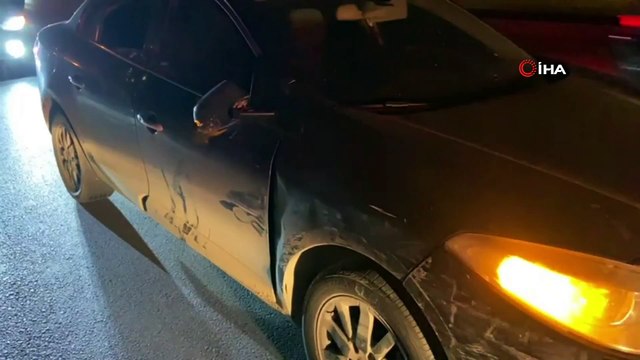 'Dur' ihtarına uymayan şüpheli, polis otosuna çarptı