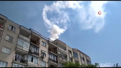 Manisa'da korkutan baca yangını