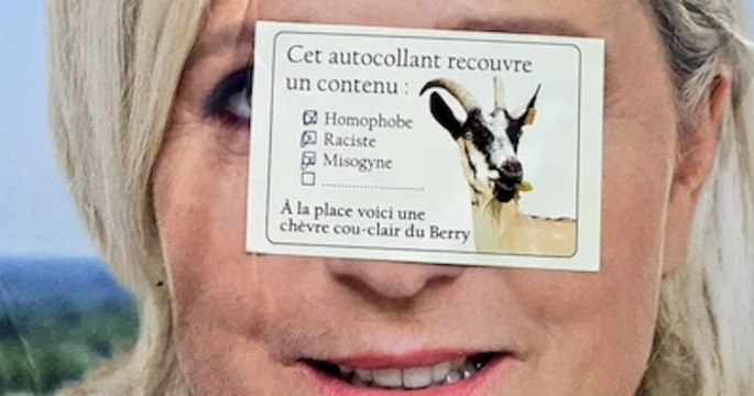 Indre : des chèvres se sont incrustées sur les affiches de campagne du RN