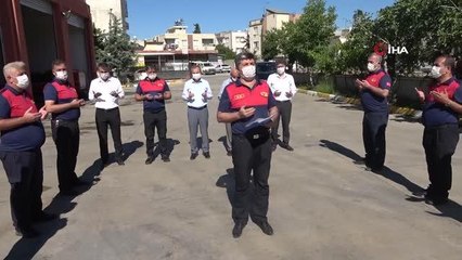 Metan gazı faciasında görevli itfaiyecilere plaket verildi