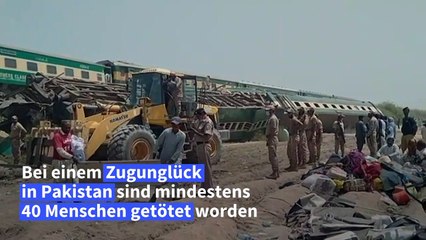 Mindestens 40 Tote bei Zugunglück in Pakistan
