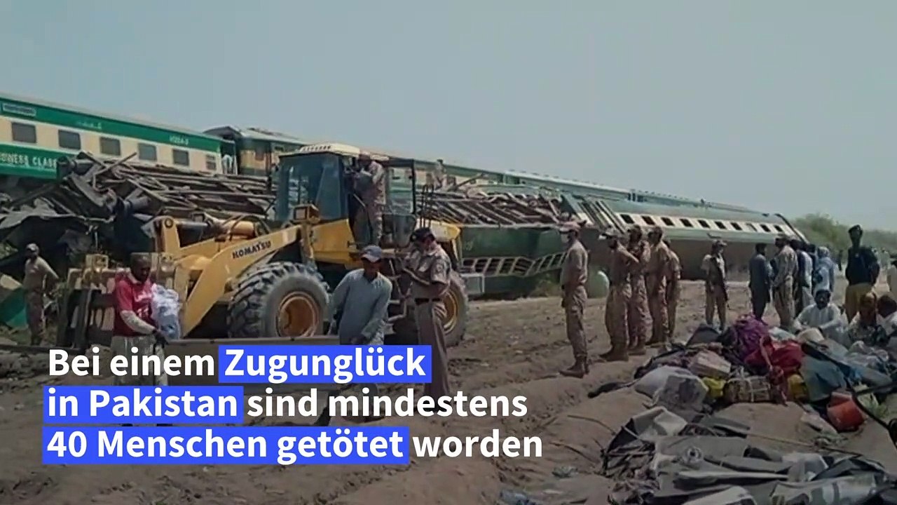 Mindestens 40 Tote bei Zugunglück in Pakistan