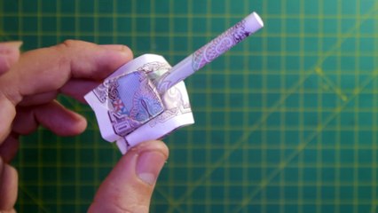 dollar origami tank demo - origami money viet nam