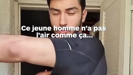 Quand il contracte ses muscles il a des biceps de Popeye