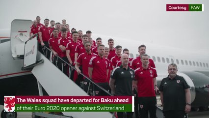 Wales depart for Baku and Euro 2020 opener