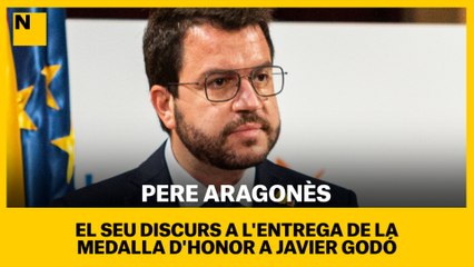 Discurs de Pere Aragonès a l'entrega de la medalla d'honor a Javier Godó