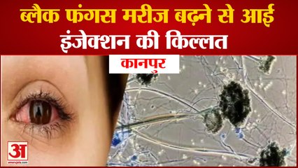 कानपुर हैलट अस्पताल में ब्लैक फंगस रोगी बढ़ने से इंजेक्शन की किल्लत