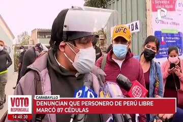 Detienen a personero de Perú Libre con 87 cédulas marcadas
