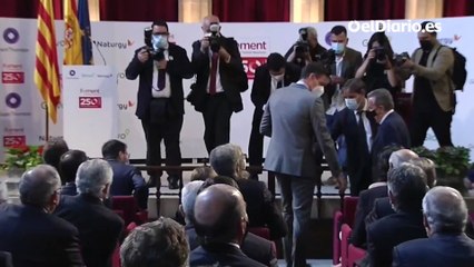 Pedro Sánchez y Pere Aragonès coinciden por primera vez en un acto de la patronal Foment
