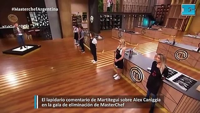 El lapidario comentario de Martitegui sobre Alex Caniggia en la gala de eliminación de MasterChef