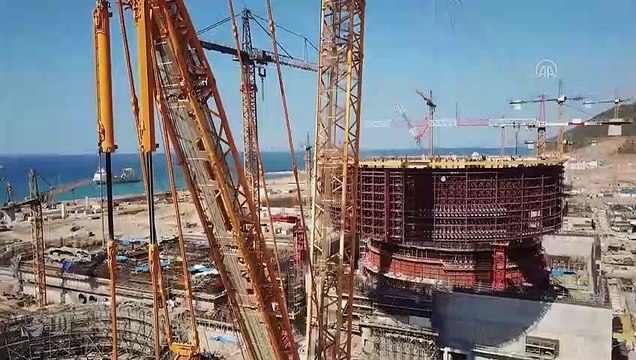 MERSİN - Akkuyu Nükleer Güç Santrali'nin birinci güç ünitesinde çalışmalar sürüyor