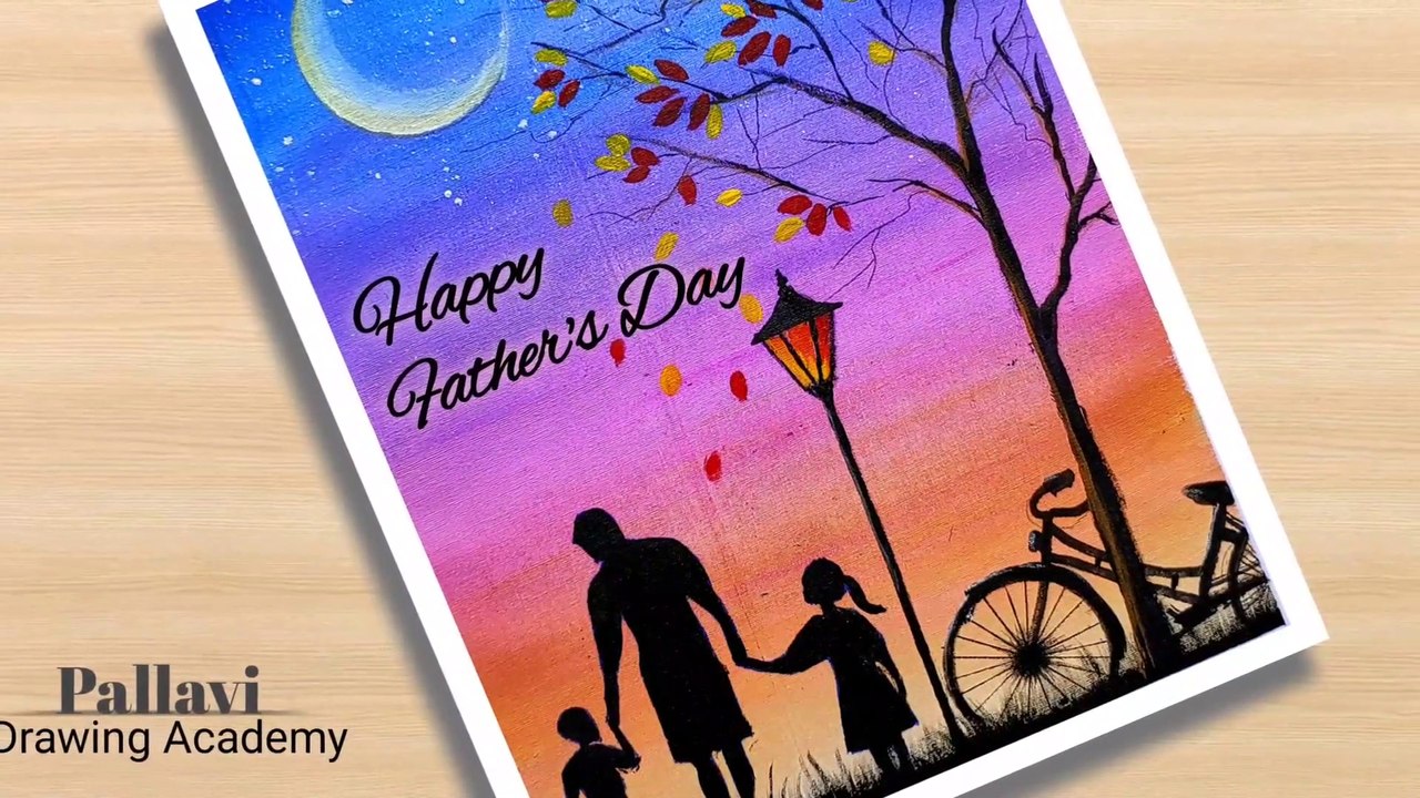 Easy and beautiful Father_s Day special Painting with Poster color ...