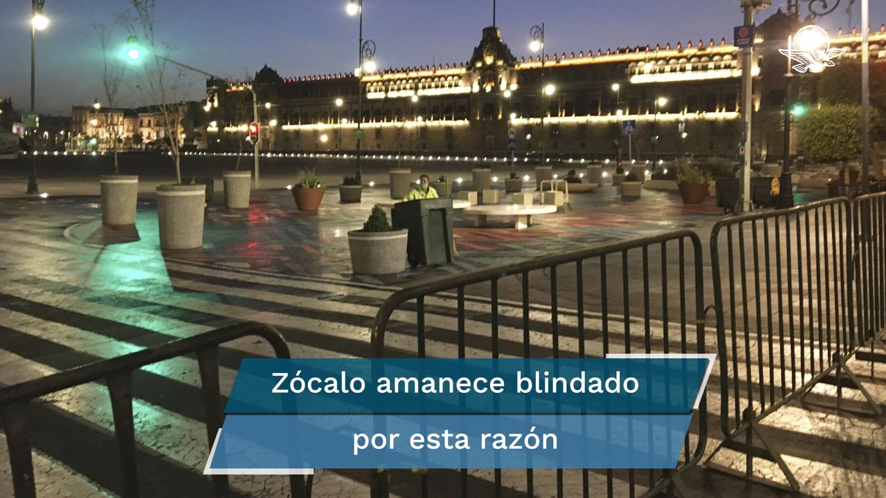 Blindan el Zócalo por visita de Kamala Harris, vicepresidenta de EU