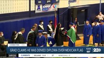 Grad claims he was denied diploma over Mexican flag