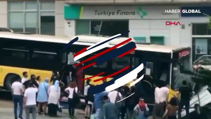 Son Dakika Kağıthane'de İETT otobüsü kaza yaptı! Yolcular tahliye edildi