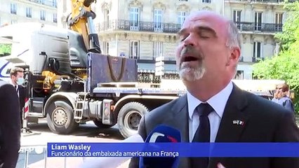 ‘Irmã menor’ da Estátua da Liberdade é enviada aos EUA