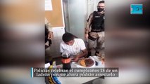 Policías celebran el cumpleaños 18 de un ladrón porque ahora podrán arrestarlo