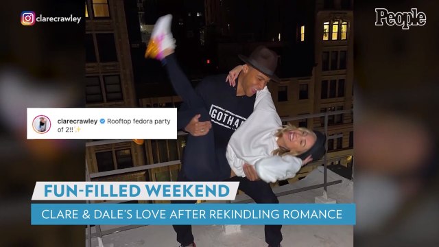 Clare Crawley and Dale Moss Are All Smiles as They Pose in Matching Hats: 'Rooftop Fedora Party'