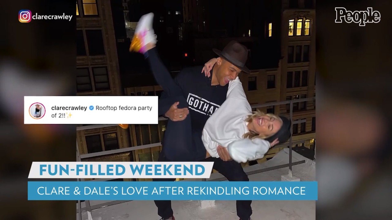 Clare Crawley and Dale Moss Are All Smiles as They Pose in Matching Hats: 'Rooftop Fedora Party'