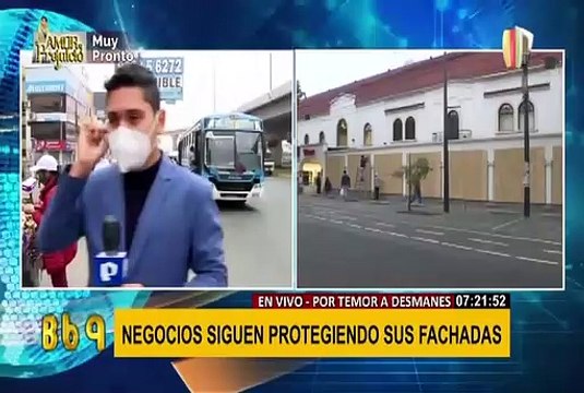 San Isidro: locales de supermercados Wong protegen fachadas con planchas de madera