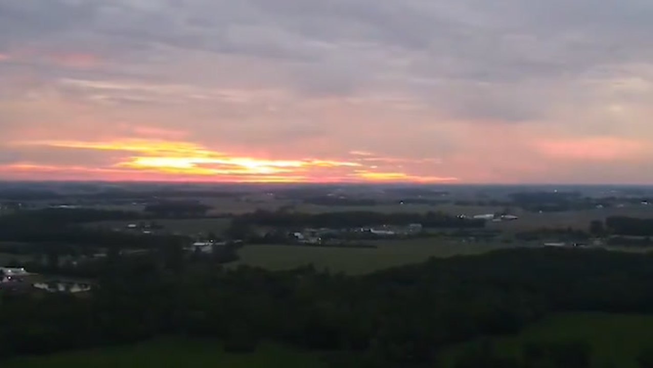 Picturesque sunrise in Indiana
