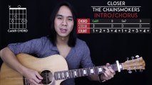 Closer The Chainsmokers Feat. Halsey Guitar Tutorial Lesson Tabs   Chords   Cover