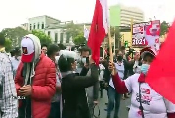 Centro de Lima: expectativa por posible pronunciamiento de Pedro Castillo