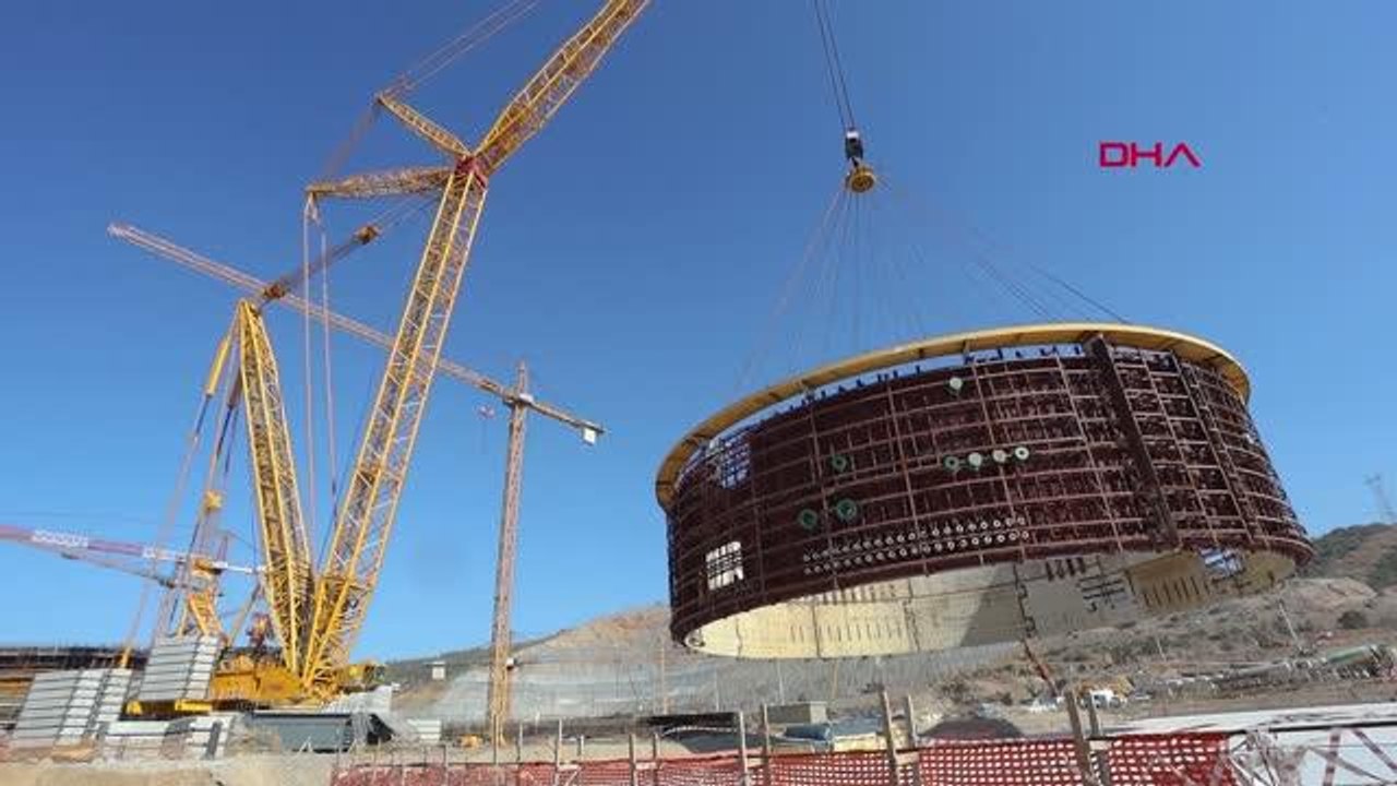AKKUYU NGS'DE İÇ KORUMA BİNASININ 3'ÜNCÜ KATMANI KURULDU