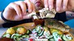 ASMR DORADO FISH + FRIED POTATO + ZUCCHINI CAVAIR | EATING SOUNDS (NO TALKING) MUKBANG