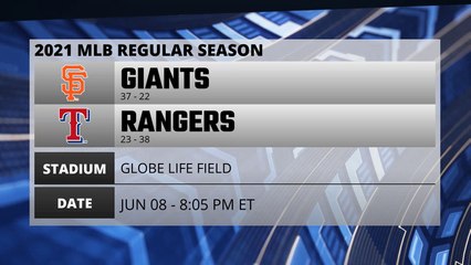 Giants @ Rangers Game Preview for JUN 08 -  8:05 PM ET