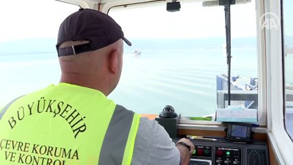 İzmit Körfezi'nde müsilaj temizleme çalışmaları sürüyor