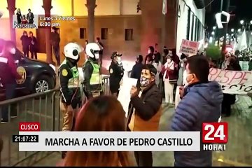 Cusco: simpatizantes de Perú Libre queman caja con logo de Fuerza Popular