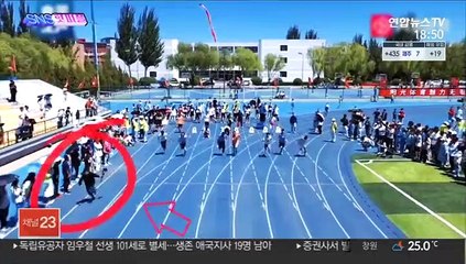 [SNS핫피플] 100m 육상 경기서 선수 앞지른 '카메라맨' 外