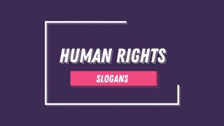 Best Catchy Slogans About Human Rights and Human Rights Day