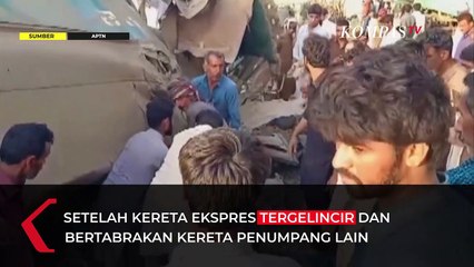 Tabrakan 2 Kereta di Pakistan, 51 Orang Tewas, Ratusan Orang Luka-luka