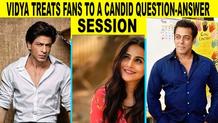 Vidya Balan's witty reply to fan who asked her to choose between SRK and Salman Khan goes viral