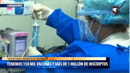 Tenemos 150 mil vacunas y más de 1 millón de inscriptos