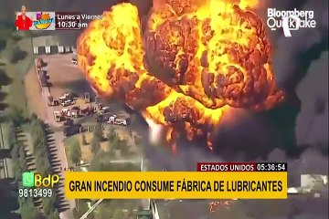 EEUU: gigantesco incendio en planta industrial provoca evacuación de cientos de personas