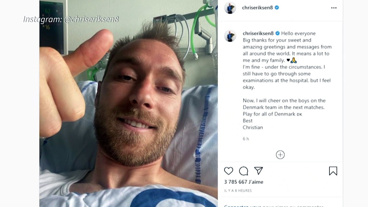 Eriksen, hospitalizado, afirma que está 'bem'