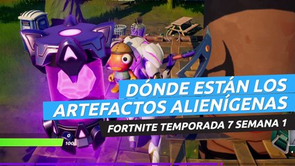 Donde están los artefactos alienígenas de Fortnite Temporada 7 semana 1 - todas las localizaciones