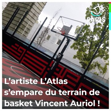 Le terrain d’éducation physique Vincent Auriol restylé par l'artiste L'Atlas