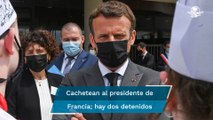 Emmanuel Macron es abofeteado por un hombre durante viaje oficial en Francia