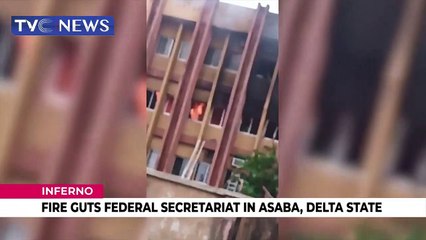 Fire Guts Federal Secretariat In Asaba, Delta State