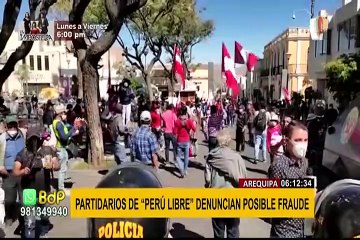 Perú Libre: marchan en el interior del país para pedir transparencia en conteo de votos