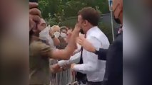 Emmanuel Macron slapped in the face